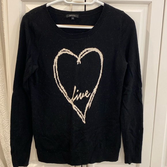 RW&CO soft knit sweater. Black. Medium. Good condition. Smoke free home. - Picture 1 of 3